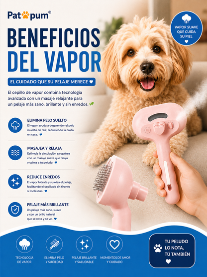 Cepillo de Vapor para Perros y Gatos