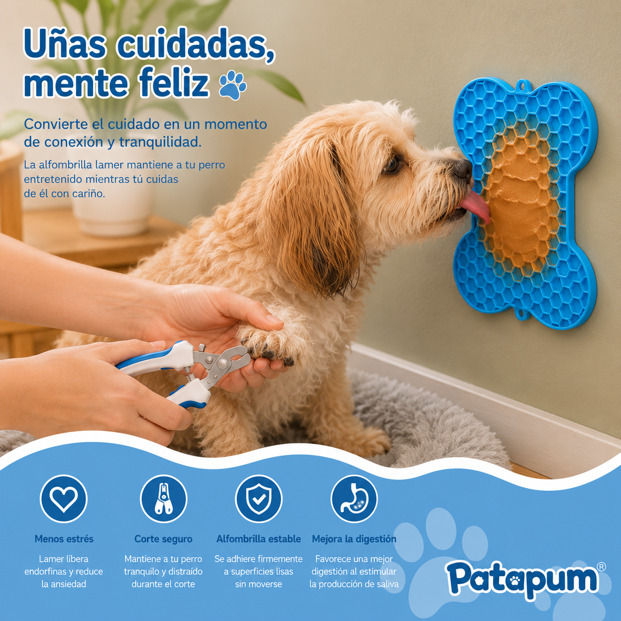 Alfombrilla Antiestrés para Lamer para Perros y Gatos | Patapum