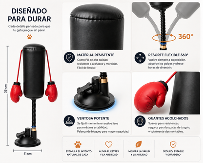 Saco de Boxeo Interactivo para Gatos | Patapum™
