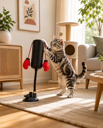 Saco de Boxeo Interactivo para Gatos | Patapum™