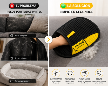 Guante Quitapelos Electrostático Reutilizable para Mascotas | Patapum™