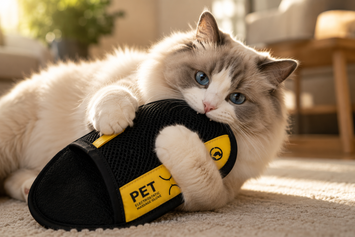 Guante Quitapelos Electrostático Reutilizable para Mascotas | Patapum™