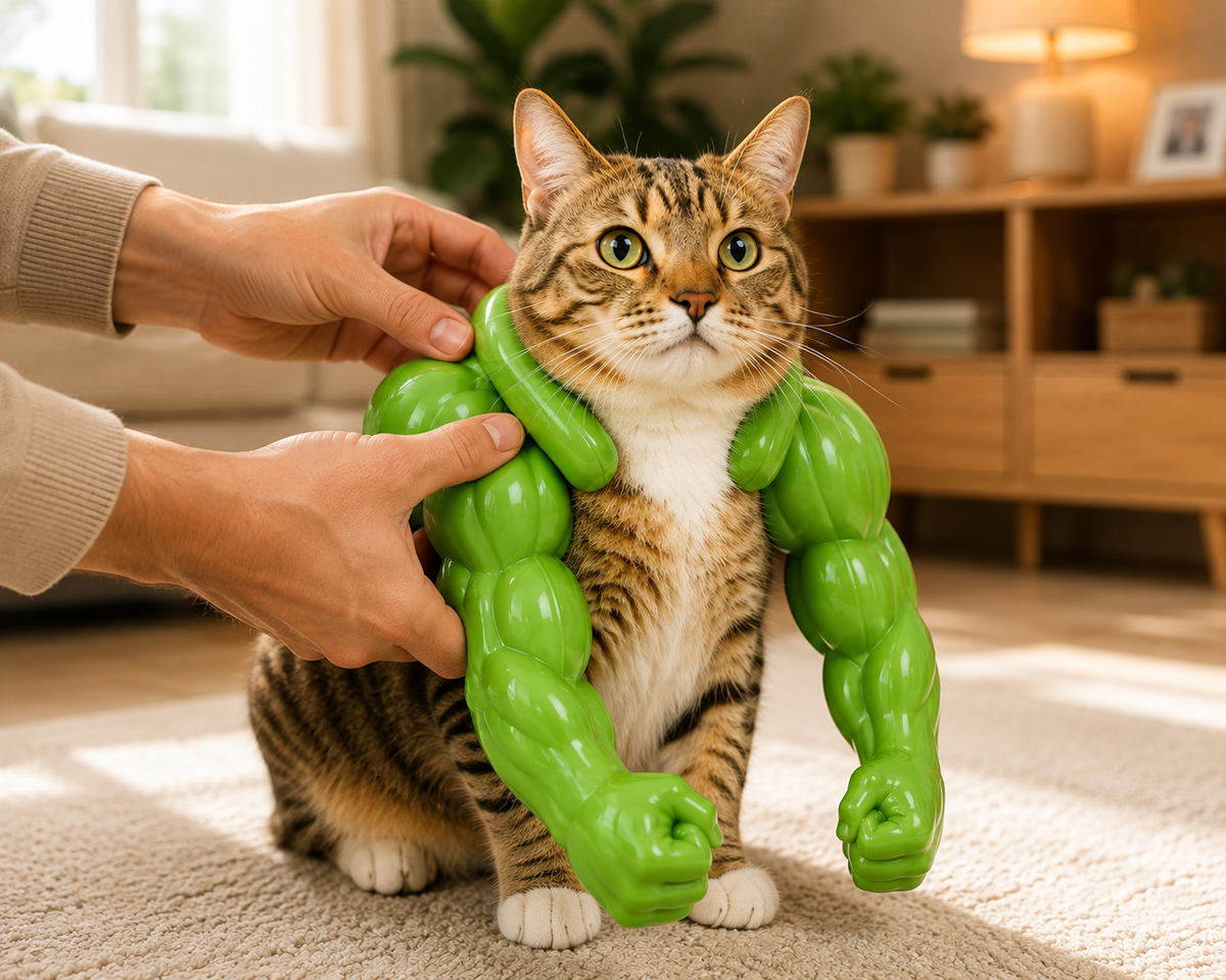 Brazos Musculosos 3D para Gatos | Patapum™