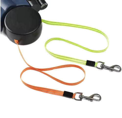 Correa Doble Automática para Dos Perros | Retráctil con Luz | PataPum