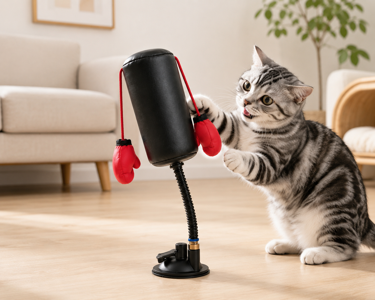 Saco de Boxeo Interactivo para Gatos | Patapum™