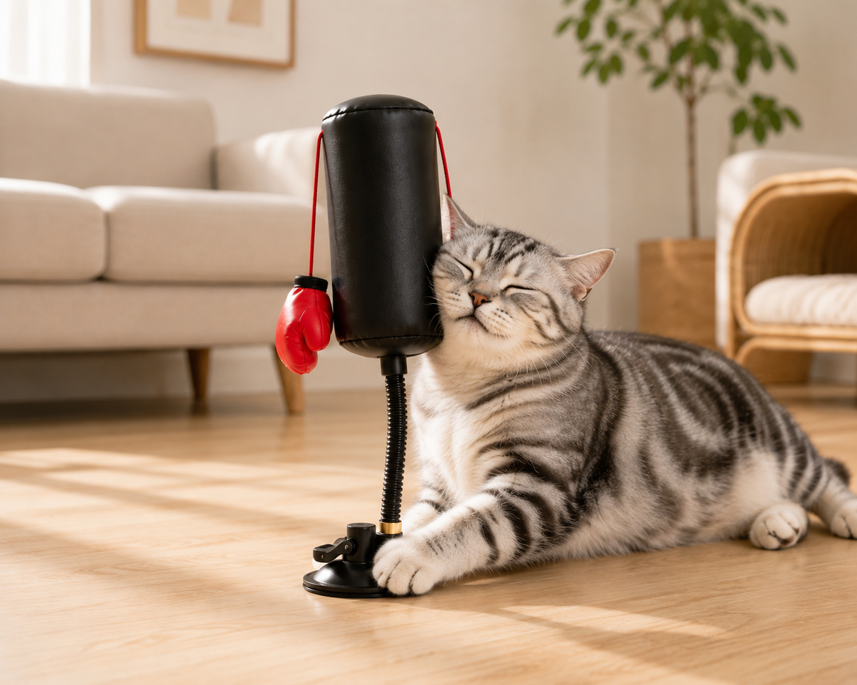 Saco de Boxeo Interactivo para Gatos | Patapum™